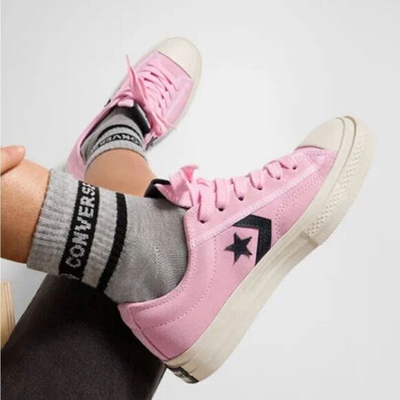 Converse Star Player 76 Black & Pink Suede Sneakers Shoes Size 13 - Picture 13 of 13